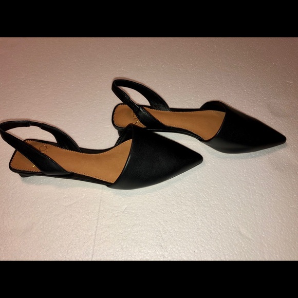 SARTO BY FRANCO SARTO — BLACK, POINTY TOW SLINGBACK FLATS - Picture 10 of 13